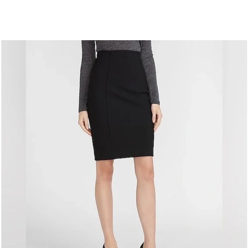 Express Black Knee-Length Pencil Skirt for Work